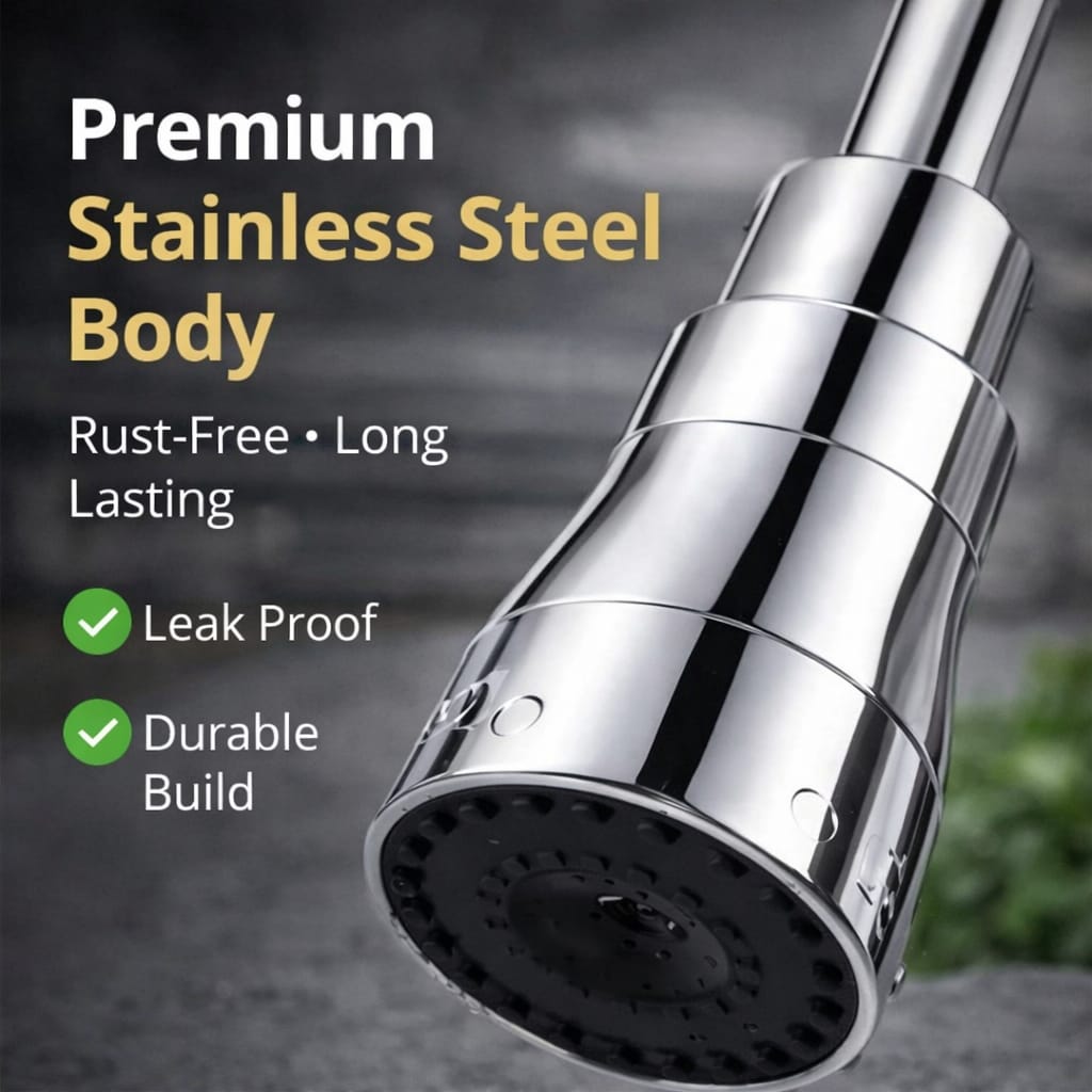 🚿 360° Rotating Stainless Steel Tap Nozzle – Water-Saving Kitchen Upgrade